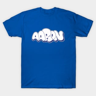 AARON Bubble letters graffiti style T-Shirt